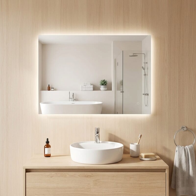 KAREN 1000x700 mm rectangular LED mirror with backlight