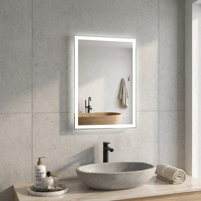 DIVA 500×700 mm stačiakampis LED veidrodis su atitrauktu priekiniu apšvietimu