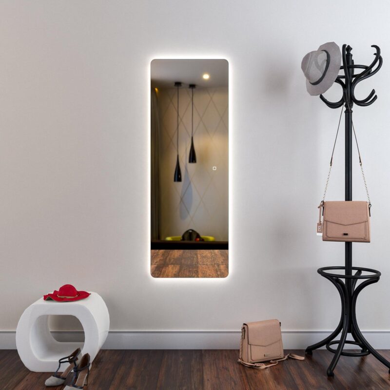 LEILA 500×1400 mm viso ūgio LED veidrodis su foniniu apšvietimu