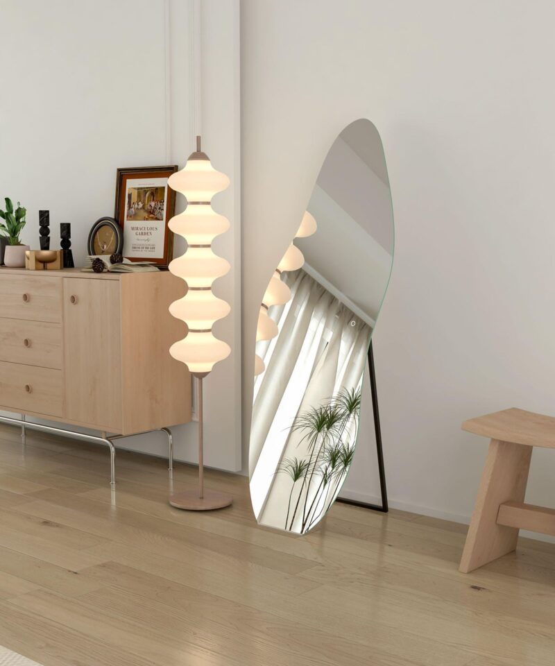 LULU 500×1600 mm viso ūgio netaisyklingos formos LED veidrodis su foniniu apšvietimu