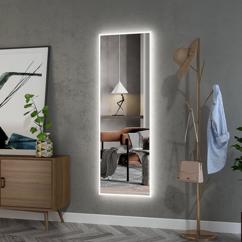 LUNA 550×1650 mm viso ūgio LED veidrodis su priekiniu apšvietimu